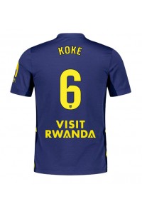 Atletico Madrid Koke #6 Jalkapallovaatteet Vieraspaita 2025-26 Lyhythihainen